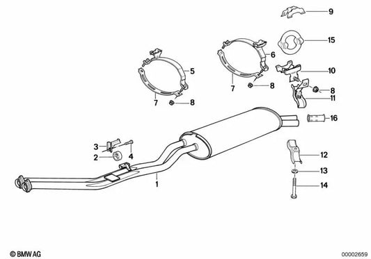 Tornillo de cabeza hexagonal para BMW E30 (OEM 18211723715). Original BMW