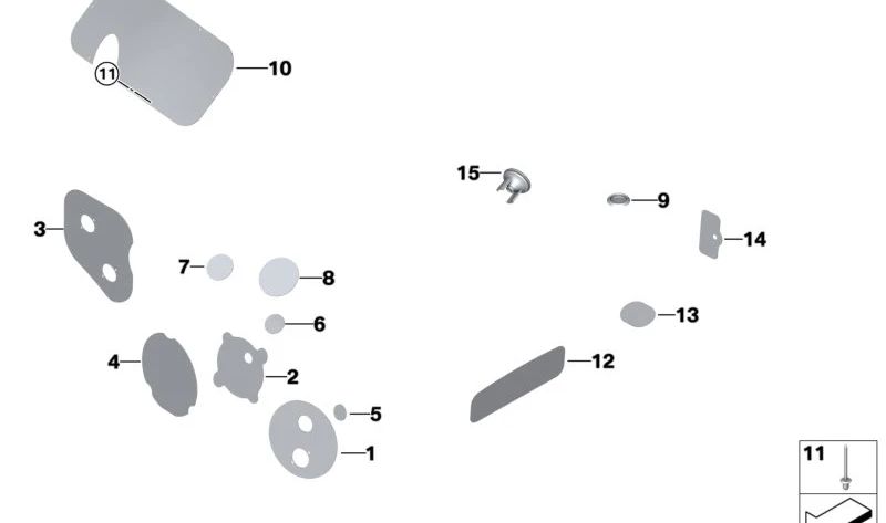 Pasacables para BMW Serie 5 E39, Serie 7 E38 (OEM 61131371049). Original BMW.