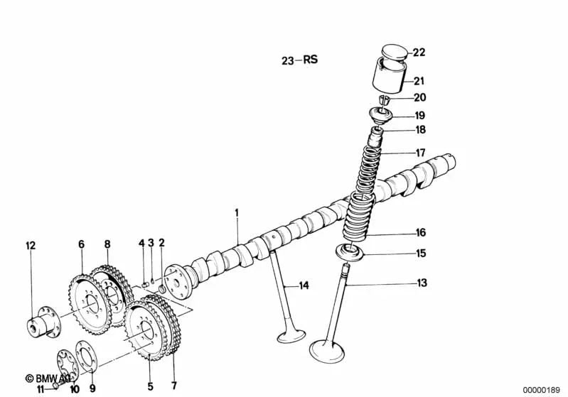 Intake valve for BMW E28, E24, E23 (OEM 11341305435). Original BMW