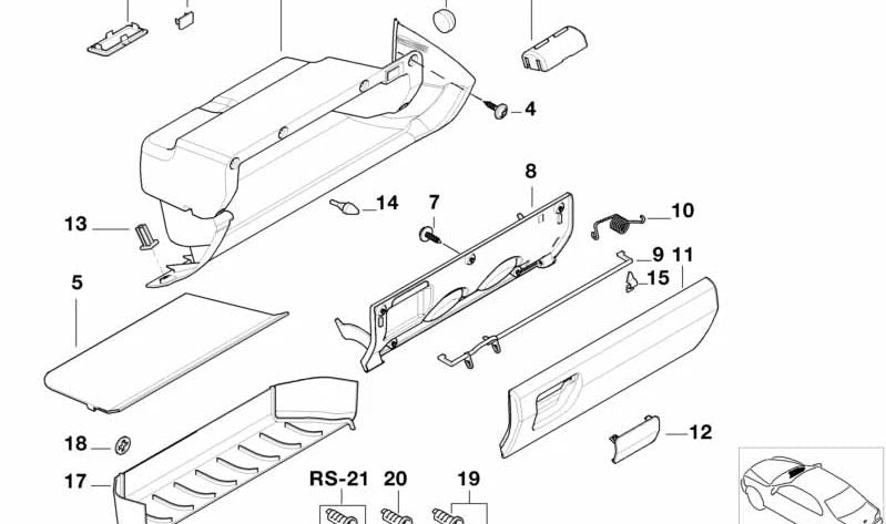 Cubierta para BMW Serie 3 E36 (OEM 51168222499). Original BMW