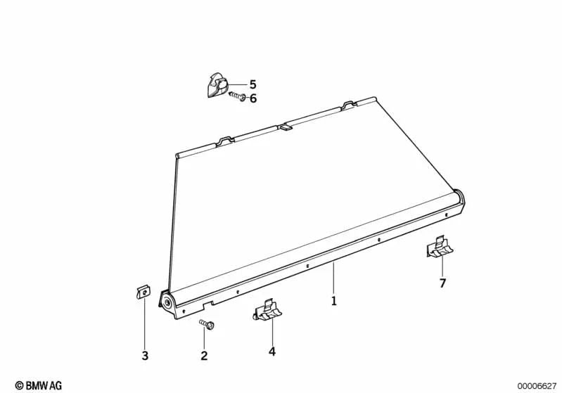 Abrazadera para BMW E34 (OEM 51218107857). Original BMW