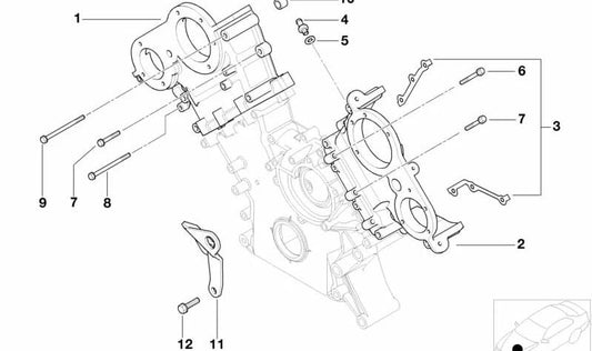 Lasche para BMW E52 (OEM 11141407936). Original BMW.