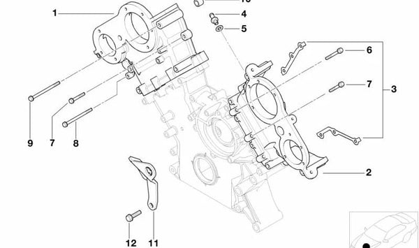 Tornillo hexagonal con arandela OEM 11141407247 para BMW E39, E52. Original BMW