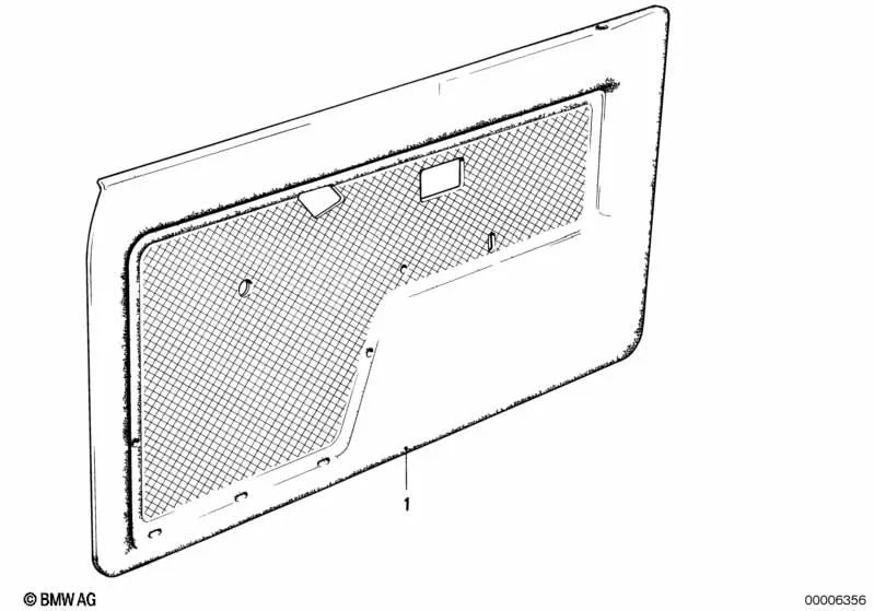 Door trim synthetic leather right for BMW E30 (OEM 51411976952). Original BMW