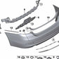 Rear left moulded retaining strip for BMW 4 Series F32, F33, F36 (OEM 51127358075). Original BMW.