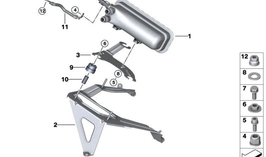 Soporte calentador de paso eléctrico para BMW Serie 2 F45, F49, X1 F48N, X2 F39, MINI F60 (OEM 64129356116). Original BMW