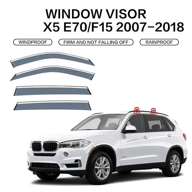 Deflectores de Aire / Visera de Ventana para BMW X5 E53, E70, F15 y G05