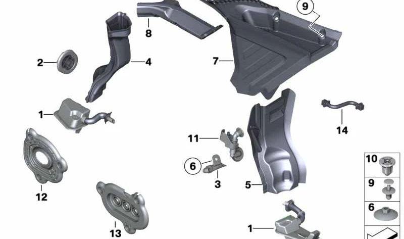 Tampa OEM 64316987605 para BMW F10, F11, F18, F06, F12, F13. BMW original.