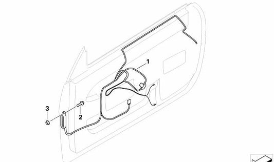 Beifahrerseitige Verkabelung für BMW 6er E63, E64 (OEM 61126928967). Original BMW