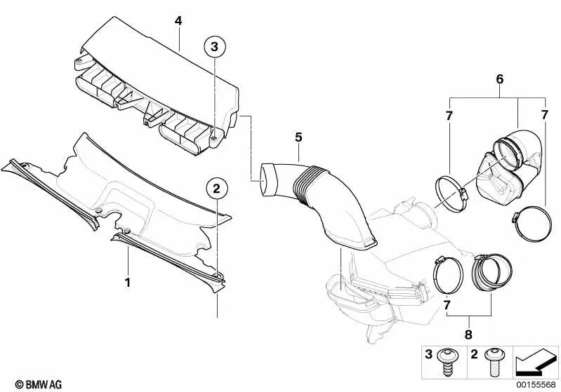 Fuelle para BMW X3 E83N (OEM 13713422610). Original BMW