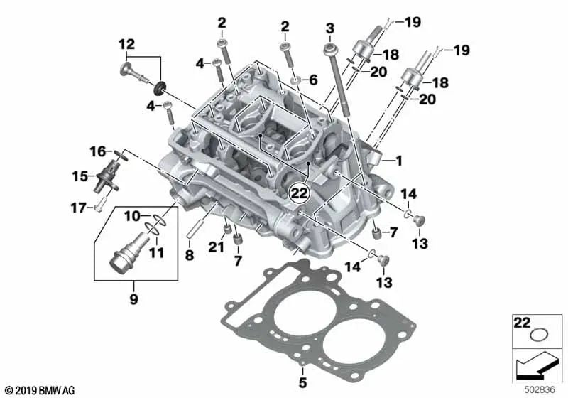 O-Ring para BMW E46, E60, E61, E63, E64, X3 E83, F K80, K81, K82, K83, K84 (OEM 07119904649). Original BMW