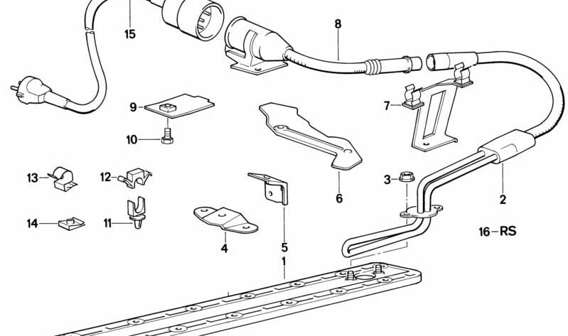 Klemme für BMW 3er E21, E30, 5er E12, E28, E34, 6er E24, 7er E23, E32 (OEM 12511287300). Original BMW