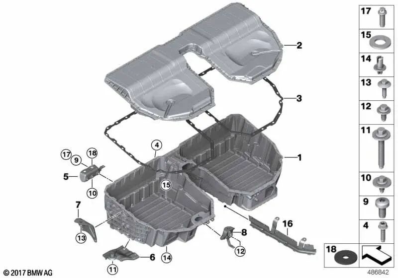 Guía de cables para BMW G30, G11, G11N, G12, G12N (OEM 61139356488). Original BMW.