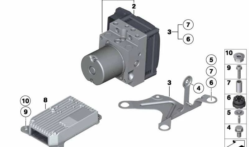 Kit de reparación unidad de control DSC para BMW F12 (OEM 34526851637). Original BMW