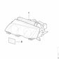 Left headlight for BMW 3 Series E46 (OEM 63126904279). Original BMW.