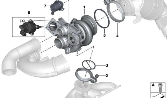 Turbolader für BMW G70, G73, F95N, G05N, F96N, G06N, G07N, G09 (OEM 11655A2A205). Original BMW