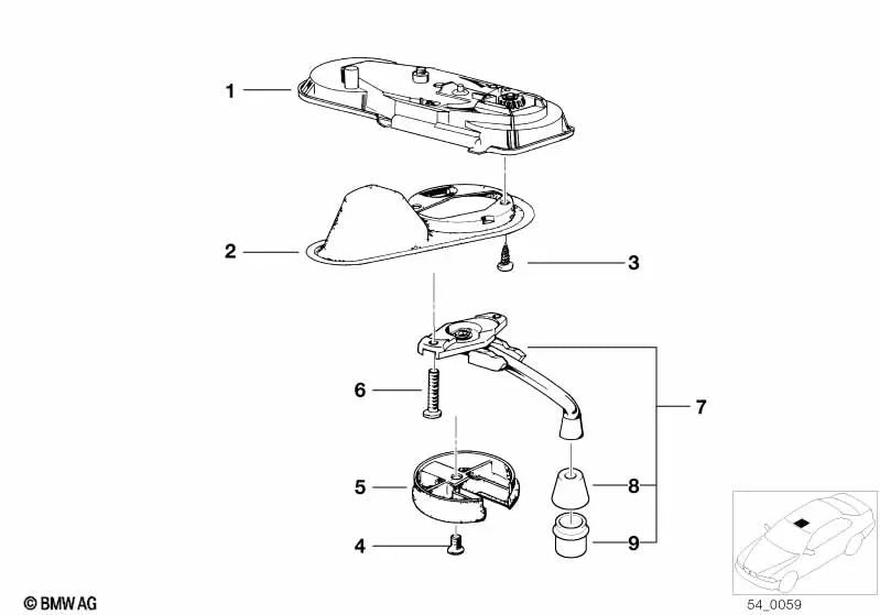 Griffschale para BMW Serie 5 E34 (OEM 54128138937). Original BMW