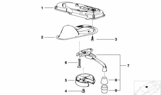 Mecanismo techo corredizo manual para BMW E21, E30, E12, E28, E24, E23 (OEM 54121857958). Original BMW