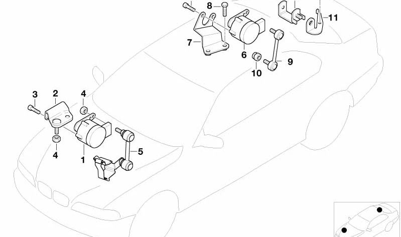 Extensión para BMW Serie 3 E46, Z4 E85, E86, E89 (OEM 37146779669). Original BMW.