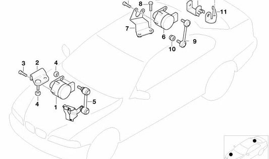 Extensión para BMW Serie 3 E46, Z4 E85, E86, E89 (OEM 37146779669). Original BMW.