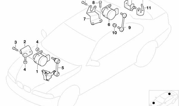 Extensión para BMW Serie 3 E46, Z4 E85, E86, E89 (OEM 37146779669). Original BMW.