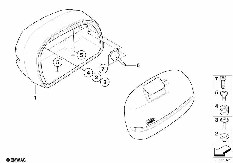 Tuelle para BMW Motorrad R (OEM 46547668474). Original BMW.