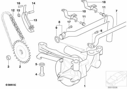 O-Ring for BMW 3 Series E36, E46 Z4 E85, E86 (OEM 11411401769). Original BMW.