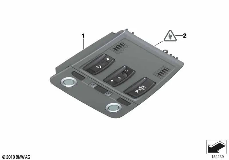 Centro de Control del Techo para BMW Serie 3 E90, E90N, E91, E91N, X1 E84 (OEM 61319225502). Original BMW