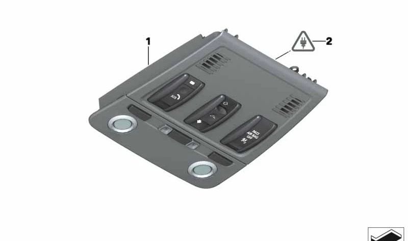 Centro de Control del Techo para BMW E81, E82, E87, E91, Serie 3 E90, E92, X1 E84 (OEM 61319225503). Original BMW