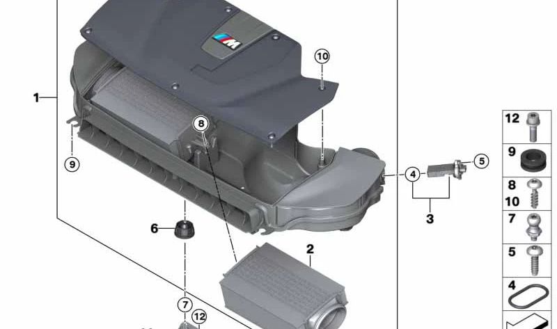 Manguito de goma OEM 13718626735 para BMW F15, F85, F16, F86. Original BMW.