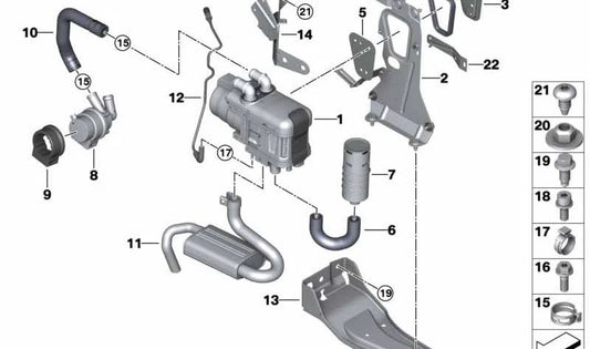 Mangueira de refrigerante OEM 64129391151 para BMW G01, G02. BMW original.