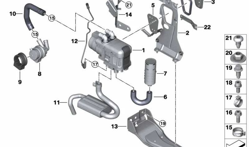 Soporte para BMW X3 G01, G01N, X4 G02 (OEM 64219367102). Original BMW