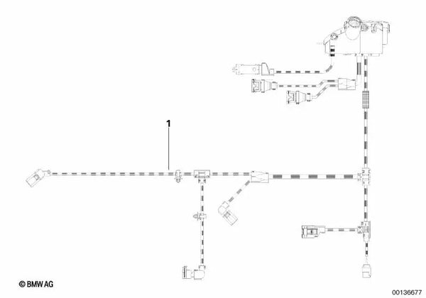 Cableado Motor para BMW Z4 E85 (OEM 12517552377). Original BMW