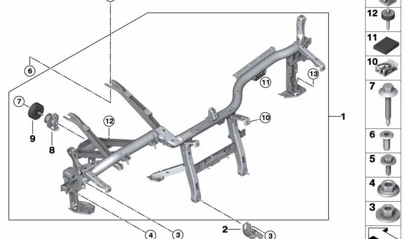 Soporte original OEM 51459393018 para túnel central derecho compatible con BMW G01, G08, F97, G02, F98. Original BMW.