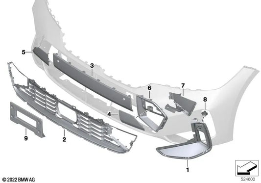 Embellecedor lateral izquierdo para BMW Serie 3 G20N, G21N, G28N (OEM 51118085467). Original BMW.