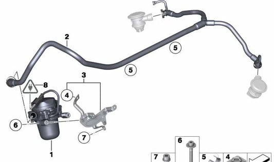 Luftpumpe für BMW F01, F02 (OEM 11727583871). Original BMW