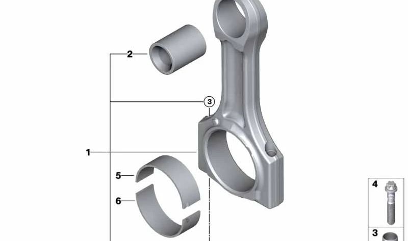 OEM 11241437617 rolamentos Biela para BMW E30, E36, E46, E34, Z3. BMW original.