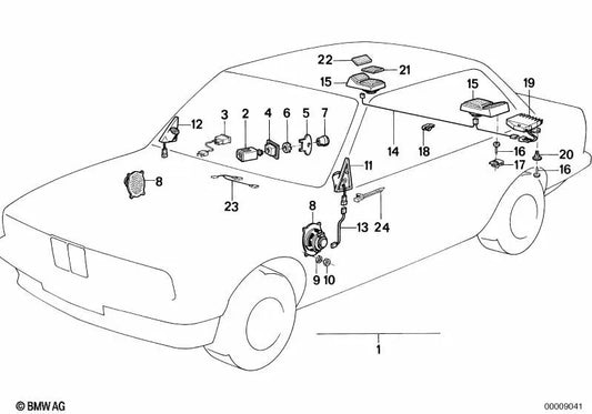 Altavoz para BMW E23 (OEM 65131377615). Original BMW.