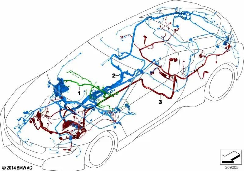 Main wiring harness Drive-Module for BMW i I12 (OEM 61126809416). Original BMW