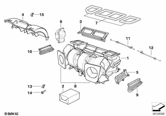 Cable Bowden para BMW E39 (OEM 64118363791). Original BMW.