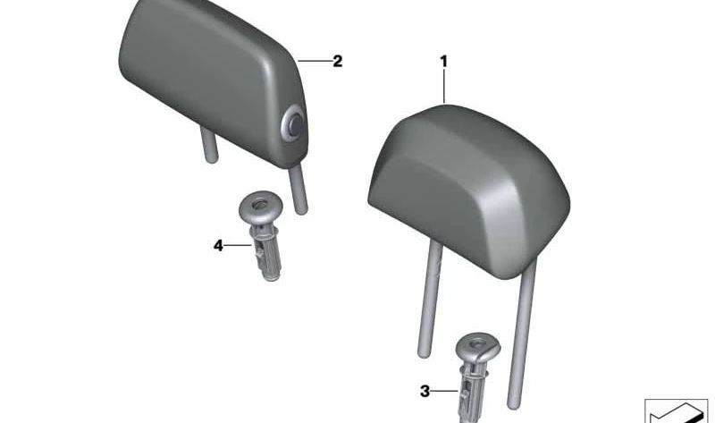 OEM central headrest guide 52207470134 for BMW G01, F97, G02, F98. Original BMW.