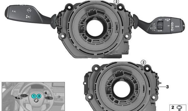 Centro de Control Columna de Dirección para BMW I01, I01N (OEM 61316833439). Original BMW.