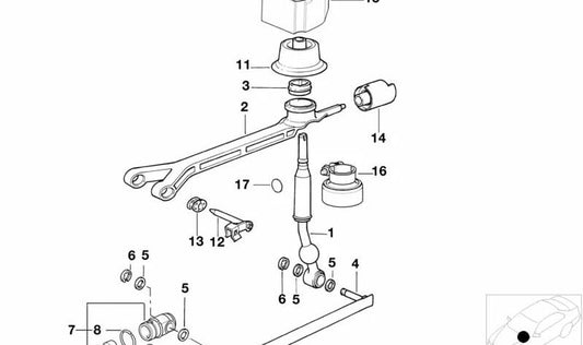 Peça de articulação da alavanca de câmbio OEM 25117502939 para BMW E39, E60, E61. BMW originais.