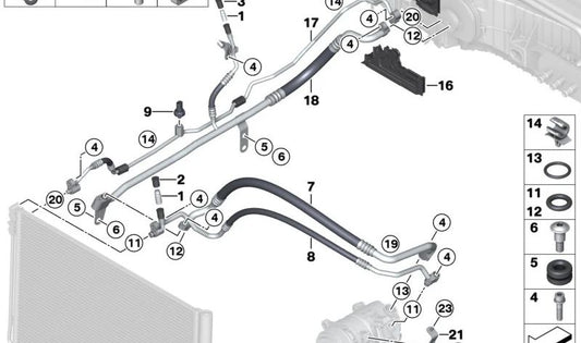 Leiten Sie Clip für BMW F45, F07, F10, F11, F18, F06, F12, F13, F01, F02, F04, X1, F39, F25, F26, E72, G07, Mini F60 (OEM 64539167145). Original BMW