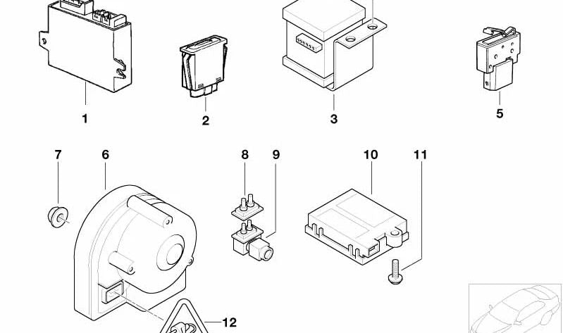 Control light for various BMW models/series (OEM 65752491479). Genuine BMW.