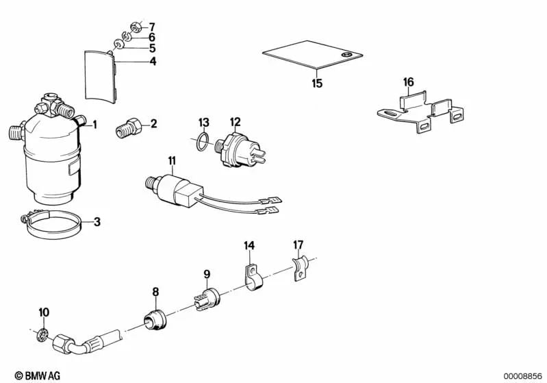 Interruptor de presión de seguridad para BMW Serie 3 E21, Serie 5 E28, Serie 6 E24, Serie 7 E23 (OEM 64538363859). Original BMW