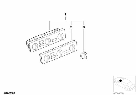 Rotary knob for BMW 3 Series E46 (OEM 64116908200). Original BMW