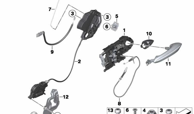 Piastra di adattatore sinistra OEM 51227276317 per BMW (F06, F12, F13). BMW originale.