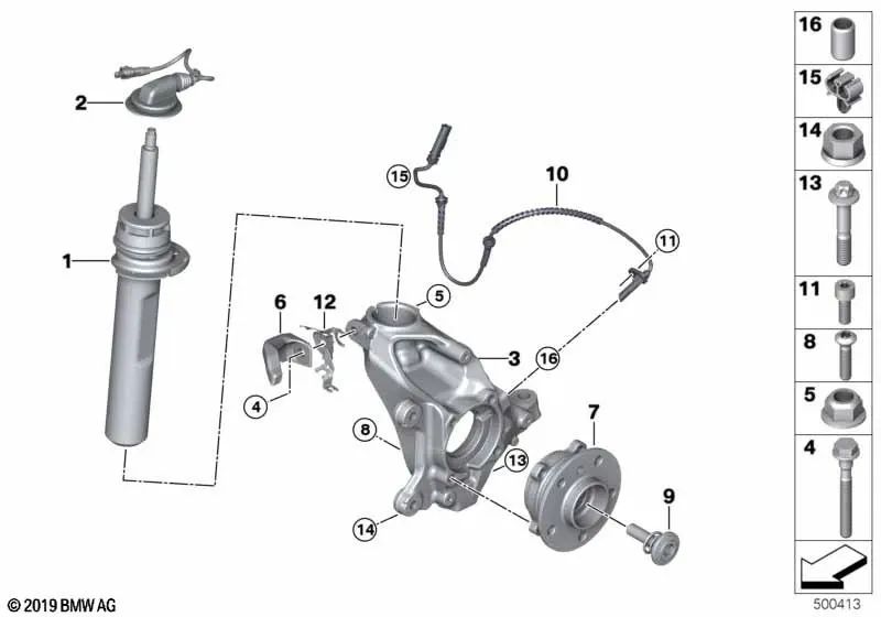 Sensor de impulso DSC delantero para BMW F52 Serie 1, F45, F46 Serie 2, X1 F48, F49, X2 F39 (OEM 34526850767). Original BMW.