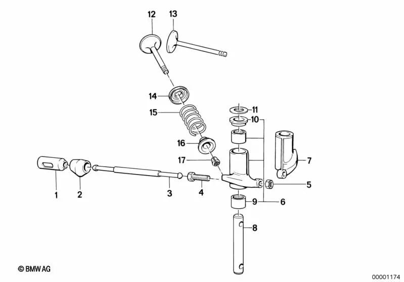 Válvula de admisión para BMW R 248 (OEM 11341336903). Original BMW